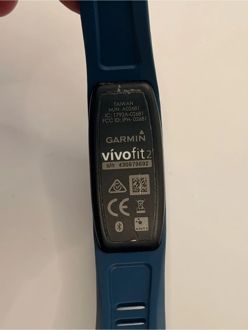 Garmin Vivofit 2, Tested, New Batterie,Blue, Fitness Tracker, Smartwatch